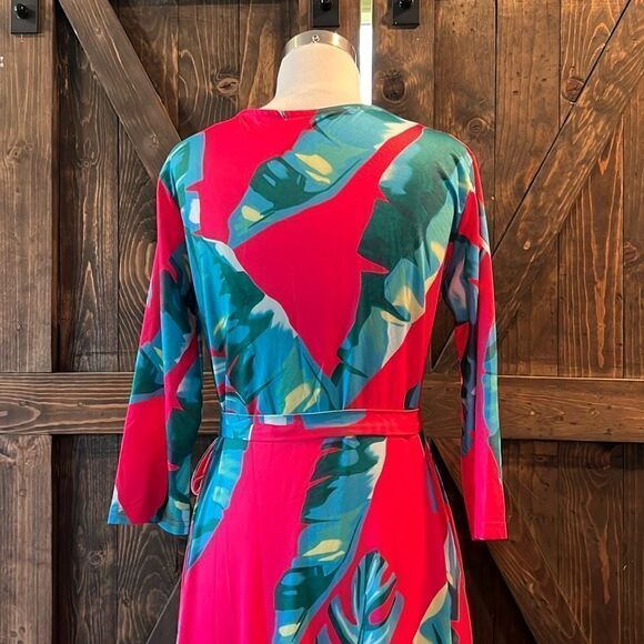 Short Sleeve Long V-Neck long Floral Maxi Dress Medium - Picture 9 of 16